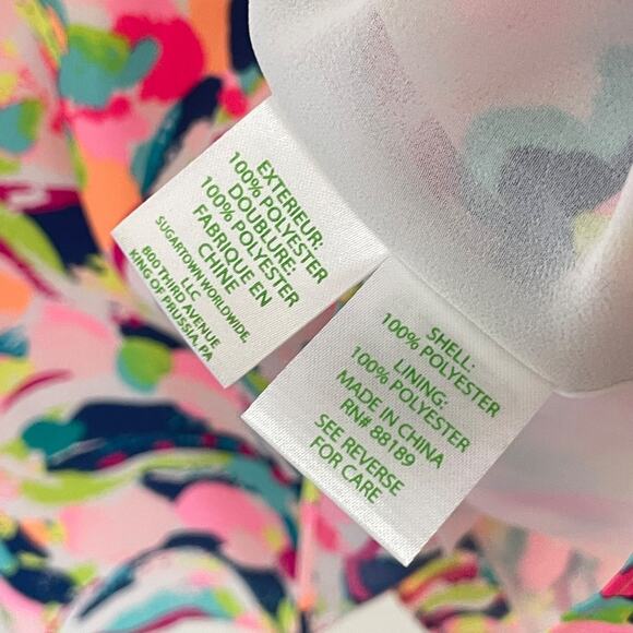 Lilly Pulitzer Achelle Top Blouse PIna Colada Print Sz S Resort Colorful Preppy - Picture 4 of 6